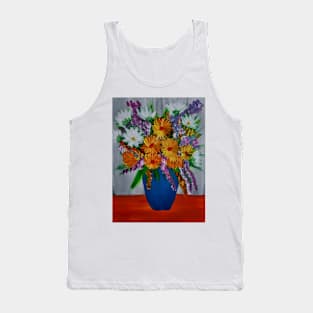 A lovely boutique of flowers in a blue vase Tank Top